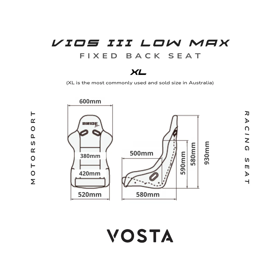 Bride Vios III Low Max Style Bucket Seat - ADR APPROVED - Image 3