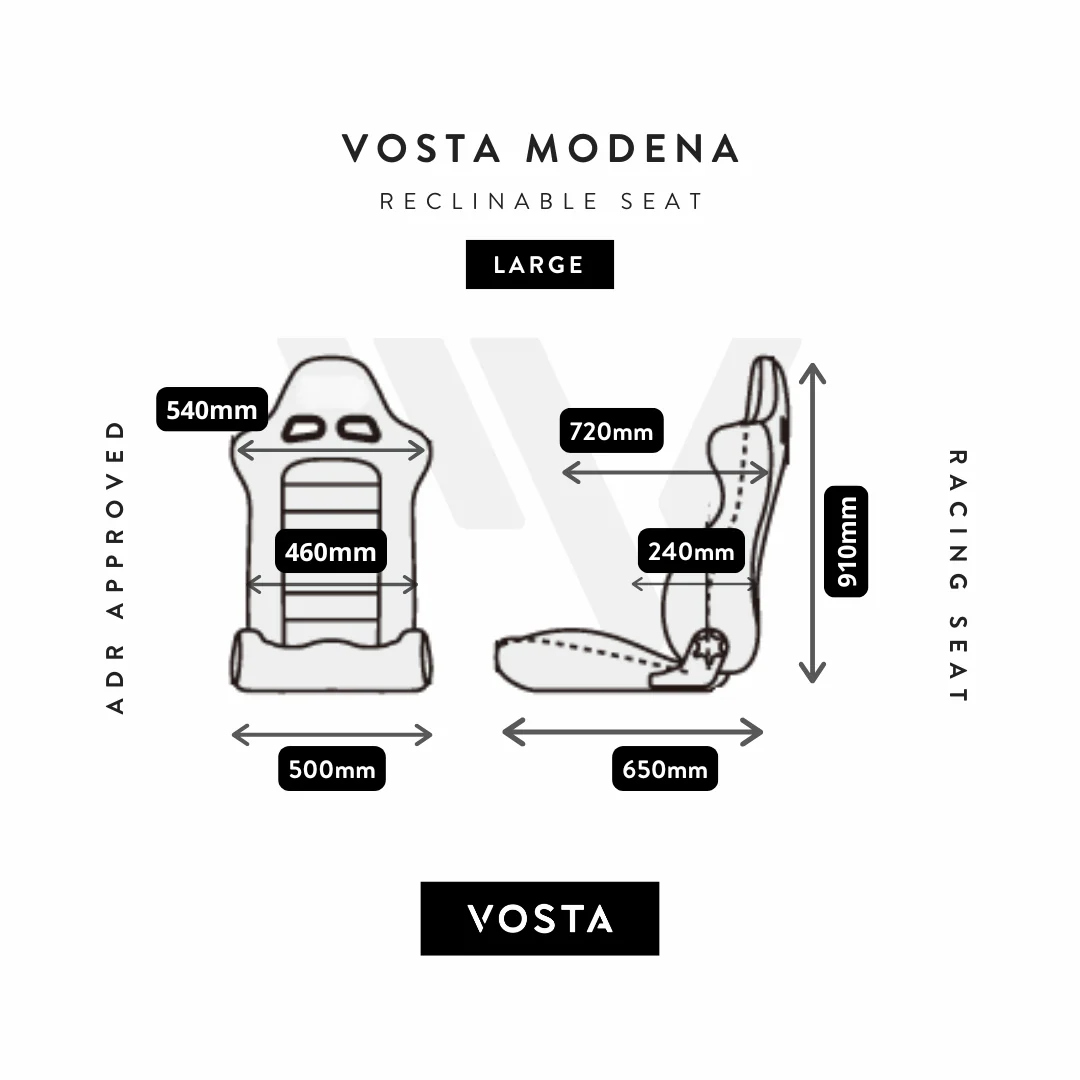 VOSTA Modena Alcantara Recliner Seat - ADR Approved - Image 11